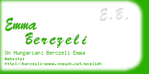emma berczeli business card